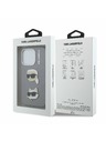 Karl Lagerfeld Karl Lagerfeld Grained PU K&CH Heads Carcasă spate pentru iPhone 15 Pro Gri