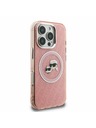 Karl Lagerfeld Karl Lagerfeld IML K&CH Heads Repetat Logo MagSafe Carcasă spate pentru iPhone 16 Pro Roz