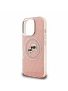 Karl Lagerfeld Karl Lagerfeld IML K&CH Heads Repetat Logo MagSafe Carcasă spate pentru iPhone 16 Pro Roz