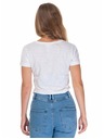 Meatfly Tricou Meatfly pentru femei Ladies MF Logo B - White | Mărime