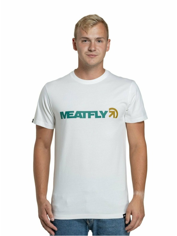 Meatfly Meatfly tricou pentru bărbați Logex White | Alb | Mărime S | 100% bumbac
