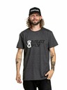 Meatfly Meatfly tricou pentru bărbați Revital Black/Charcoal Heather | Negru | Mărime