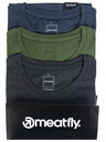Meatfly Meatfly pachet de tricouri pentru bărbați Basic Multipack Charcoal Heather/Olive/Navy Heather | Gri | Mărime
