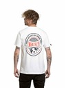 Meatfly Meatfly tricou pentru bărbați Yvans Round Globus Patch Alb