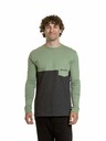 Meatfly Meatfly tricou pentru bărbați cu mânecă lungă Harvey Basil / Charcoal Heather