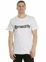 Meatfly Tricou pentru bărbați Meatfly MF Logo White | Alb | Mărime M | 100% bumbac