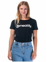 Meatfly Tricou Meatfly pentru femei Ladies MF Logo A - Black | Mărime M | 100% bumbac