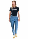 Meatfly Tricou Meatfly pentru femei Ladies MF Logo A - Black | Mărime M | 100% bumbac
