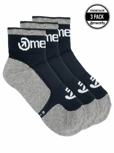 Meatfly Șosete Meatfly Middle Triple pack Grey | Negru | Mărime