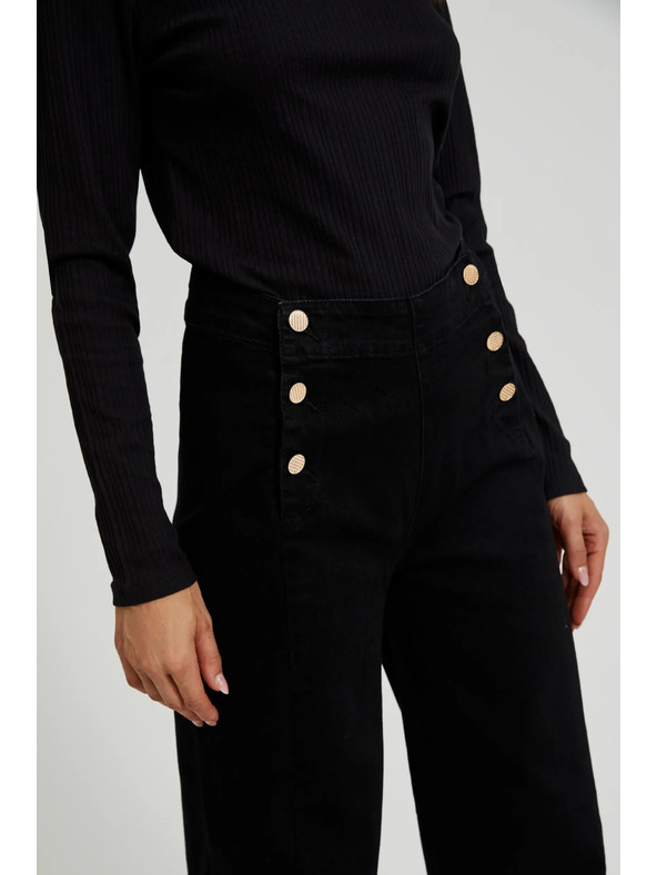 Moodo Pantaloni pentru femei negri Moodo