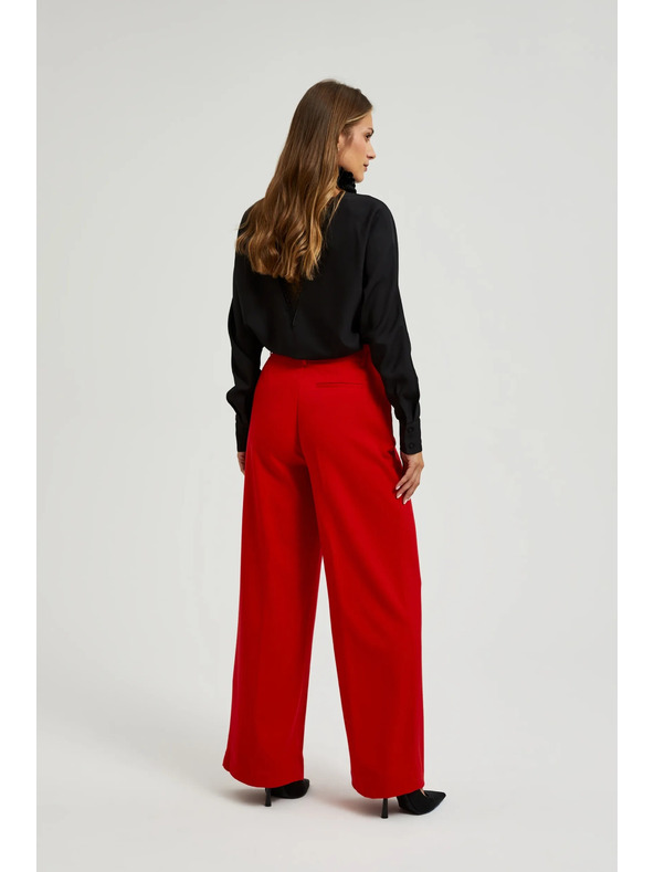 Moodo Pantaloni pentru femei roșii