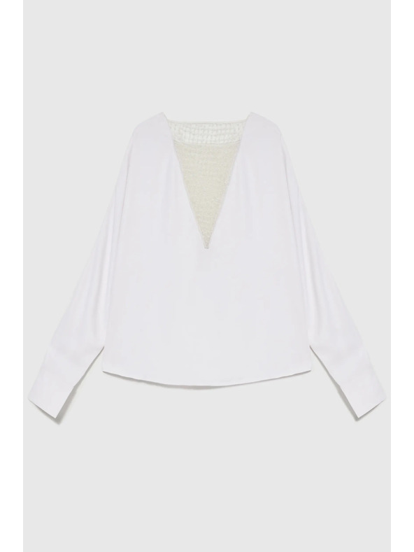 Moodo Bluză albă pentru femei