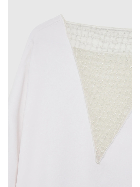 Moodo Bluză albă pentru femei