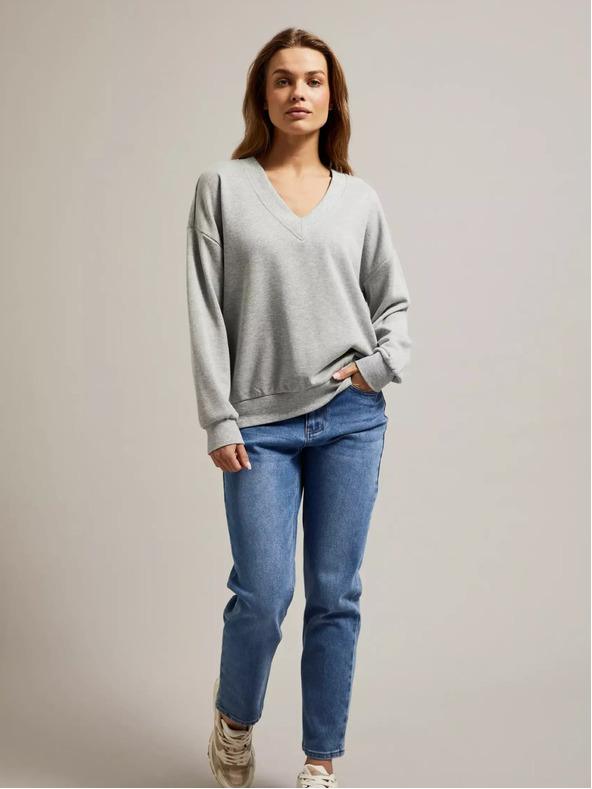 Moodo Hanorac pentru femei gri melanj