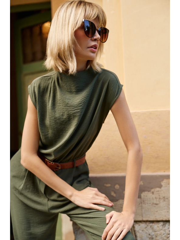 Moodo Salopetă kaki cu centură