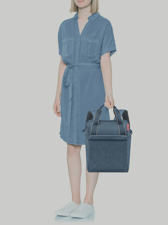 Reisenthel Rucsac și geantă din denim albastru închis 2în1 Reisenthel Allrounder R Herringbone Dark Blue