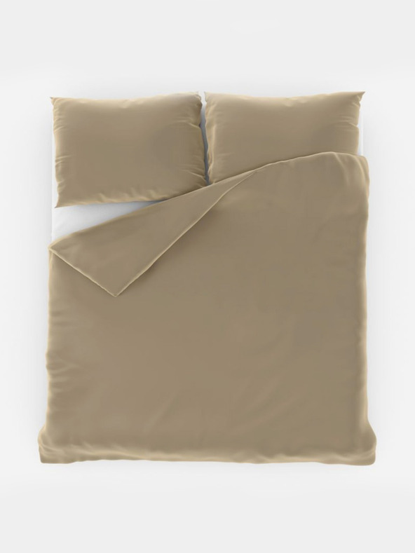 Kvalitex Cearșafuri din satin LUXURY COLLECTION 140x200, 70x90cm bej