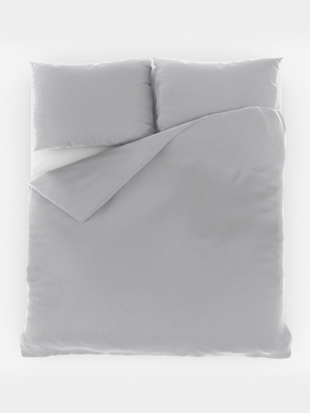 Kvalitex Lenjerie de pat franceză din muselină 240x220, 70x90cm gri deschis Kvalitex
