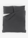 Kvalitex French Muslin Bedding 240x220, 70x90cm Dark Gray Kvalitex