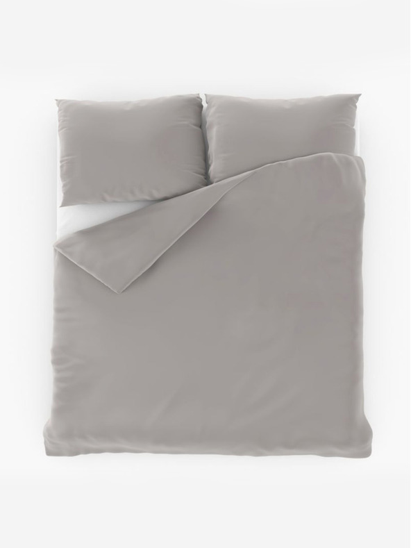 Kvalitex Lenjerie de pat din satin Luxury Collection 140x200, 70x90cm gri deschis Kvalitex