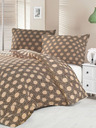 Kvalitex Lenjerie de pat din satin Luxury Collection 1+2, 200x200, 70x90cm Carero bej Kvalitex