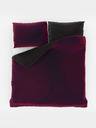 Kvalitex Lenjerie de pat din satin prelungită LUXURY COLLECTION 1+2, 240x220, 70x90cm roșu-vin / negru Kvalitex