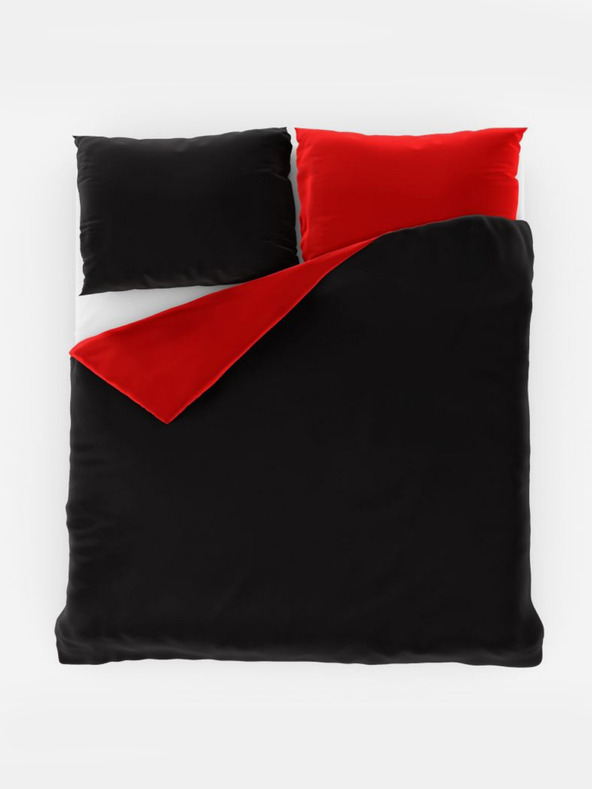 Kvalitex Satin French Bedding LUXURY COLLECTION 1+2, 200x200, 70x90cm Red / Black Kvalitex