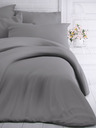 Kvalitex Lenjerie de pat franceză unicolor din bumbac 240x200, 70x90cm gri deschis