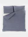 Kvalitex Lenjerie de pat din satin cu dungi prelungită 140x220, 70x90cm gri închis