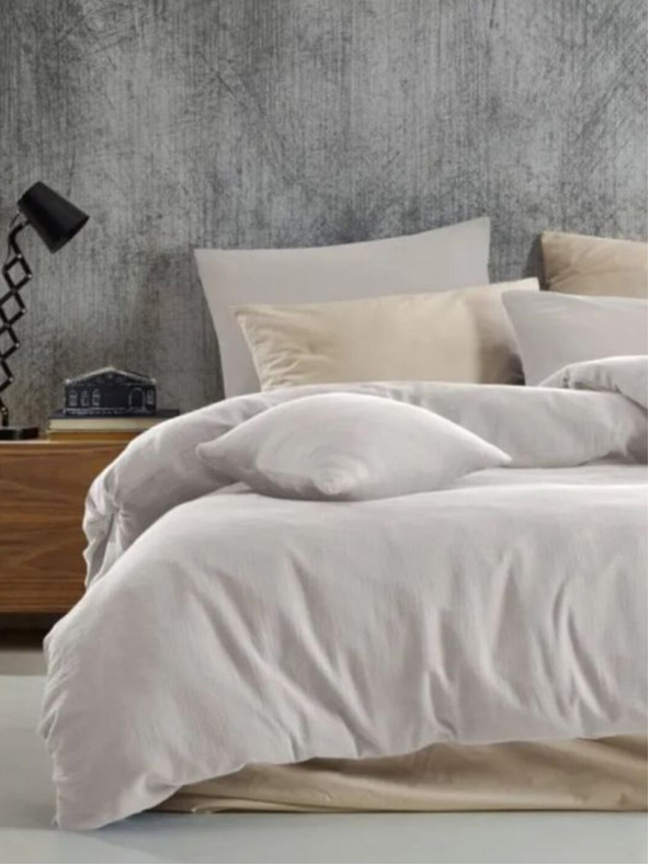 Kvalitex Muslin Bedding 140x200, 70x90cm Cream Kvalitex