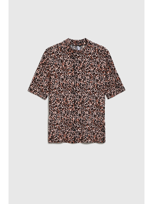 Moodo Top cu imprimeu și guler înalt Moodo