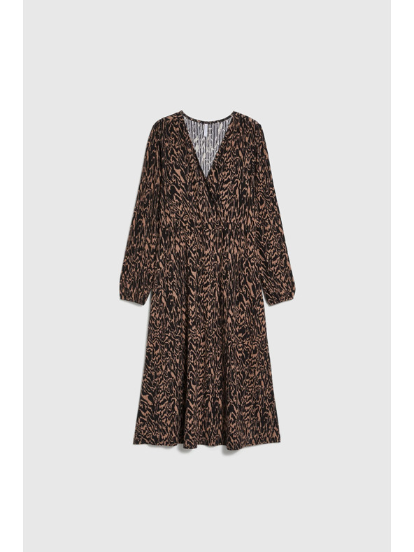 Moodo Rochie cu imprimeu maro Moodo