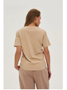 Moodo Tricou bej cu mânecă scurtă Moodo