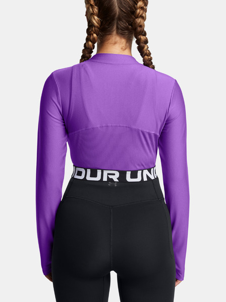 Under Armour Tricou Under Armour HeatGear Rib 1/4 Zip LS-PPL pentru femei