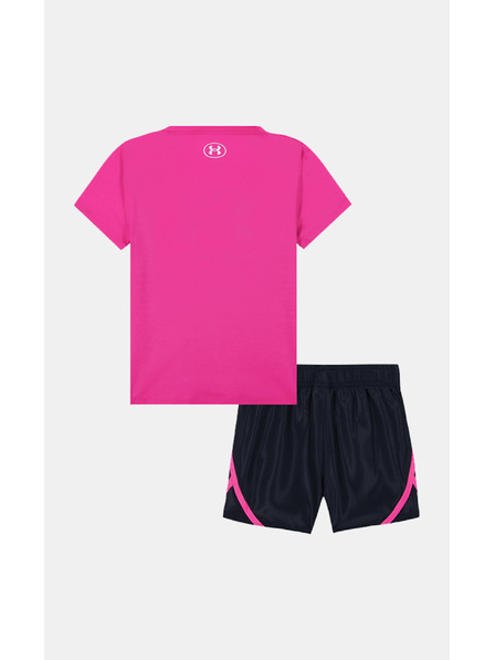 Under Armour Set pentru fete Under Armour UA LOGO WOVEN SHORT SET-PNK