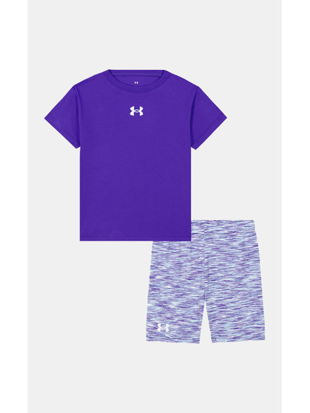 Under Armour Set pentru fete Under Armour UA TWIST BIKE SHORT SET-BLU