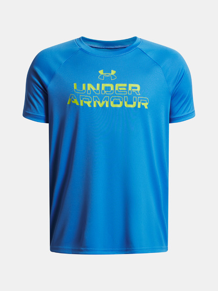 Under Armour Tricou pentru băieți Under Armour UA Tech Split Wordmark SS-BLU