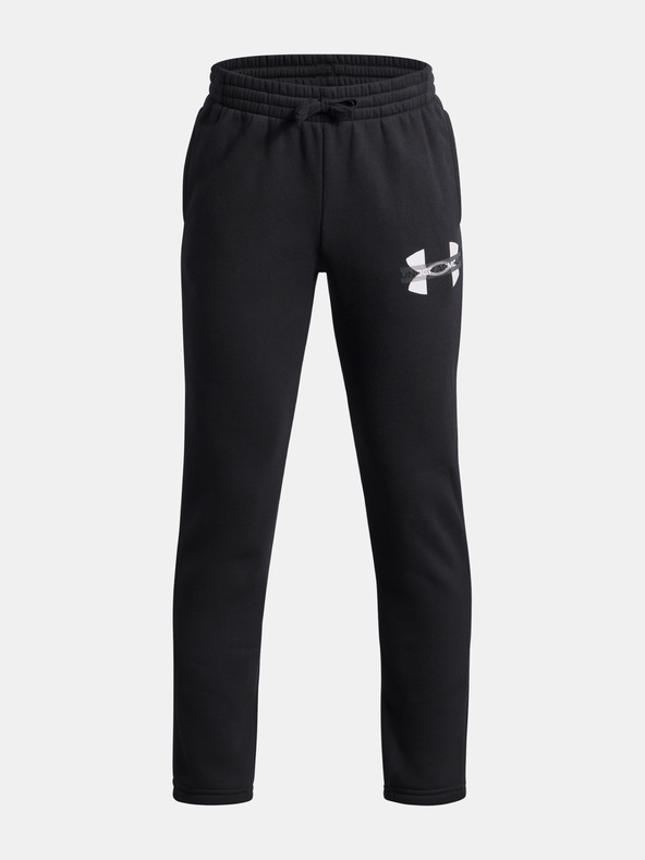 Under Armour Pantaloni de trening pentru băieți Under Armour UA Rival Flc Cblck Grphc Jgr-BLK