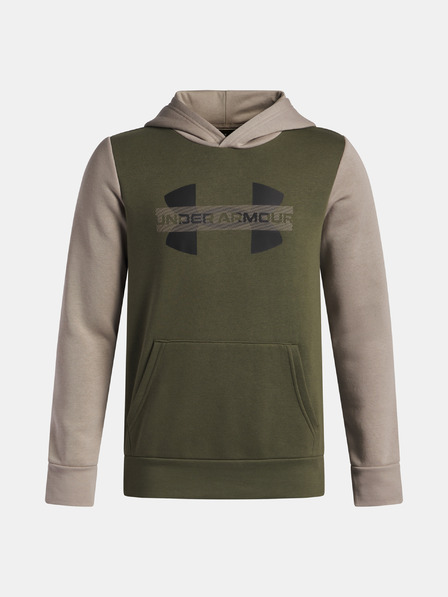 Under Armour Hanorac pentru băieți Under Armour UA Rival Flc Cblck Grphc HD-GRN