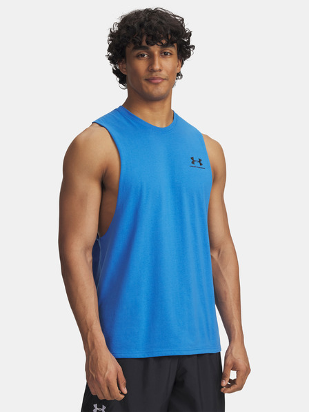 Under Armour Maiou bărbătesc Under Armour UA LEFT CHEST CUT OFF TANK-BLU
