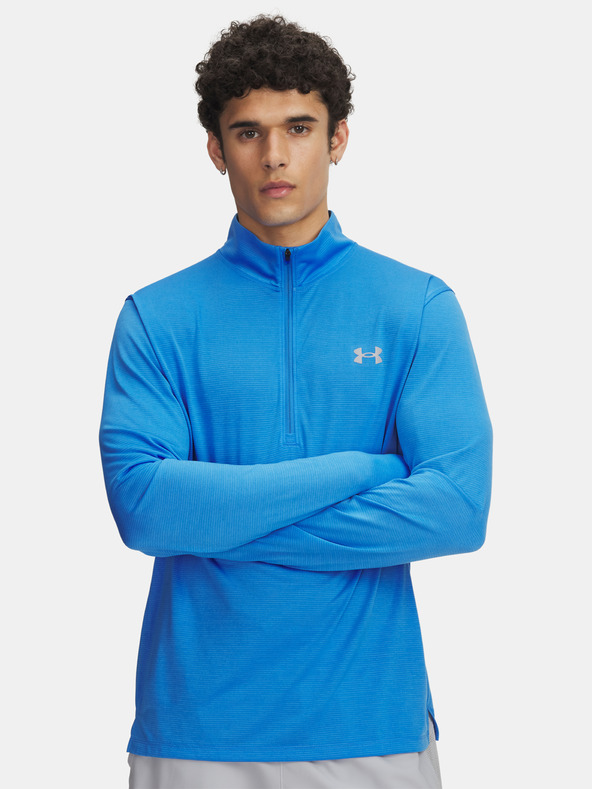 Under Armour Tricou bărbătesc Under Armour UA LAUNCH 1/4 ZIP-BLU