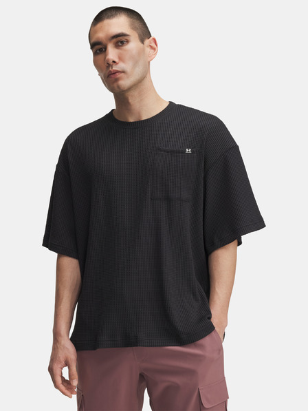 Under Armour Tricou bărbătesc Under Armour UA Rival Waffle Crew-BLK