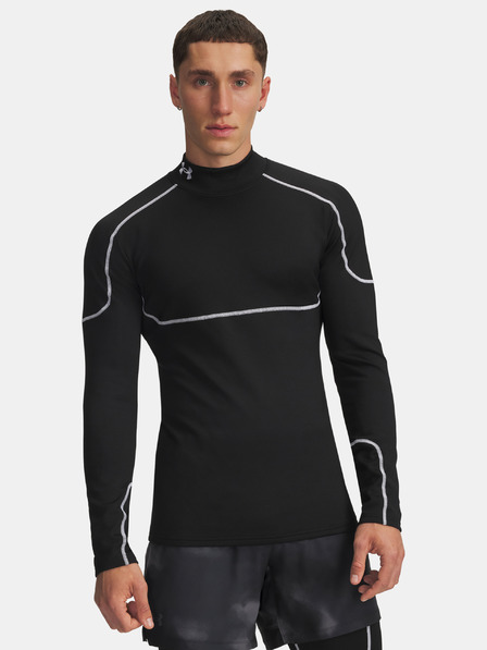 Under Armour Tricou bărbătesc Under Armour Cold Weather Grid LS Mock-BLK