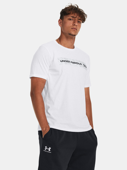 Under Armour Tricou pentru bărbați Under Armour UA CAMO CHEST STRIPE SS-WHT