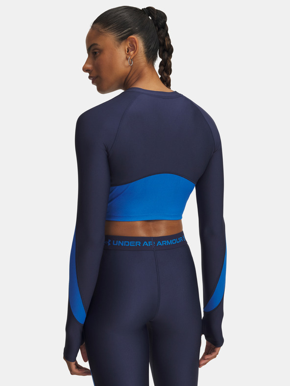 Under Armour Tricou damă Under Armour UA HG Rib 1/4 Fermoar-ALBASTRU