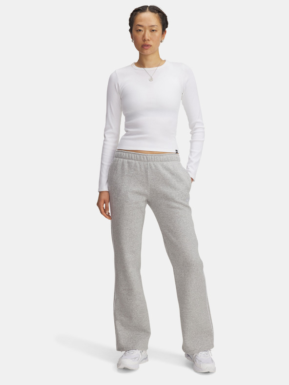 Under Armour Pantaloni sport pentru femei Under Armour UA Rival Flc Piped Pant-GRY