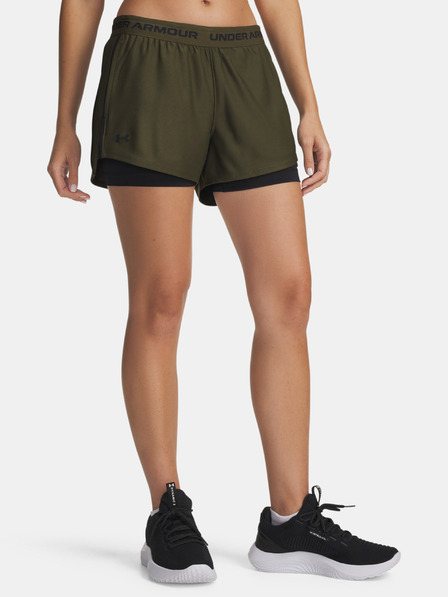 Under Armour Pantaloni scurți pentru femei Under Armour Tech Play Up 2in1 Shorts-GRN