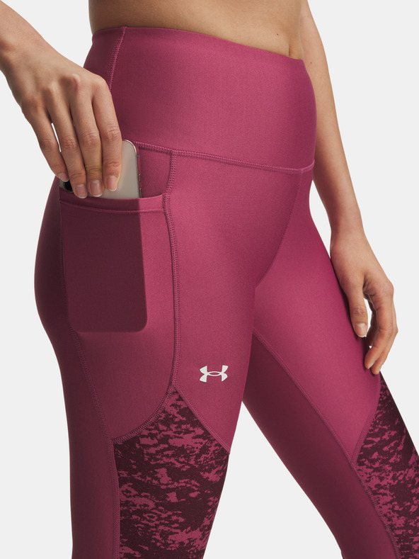 Under Armour Jambiere pentru femei Under Armour Tech Print Panel Ankle-Roșu