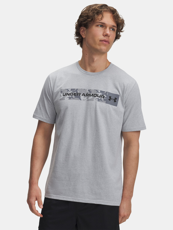 Under Armour Tricou pentru bărbați Under Armour UA CAMO CHEST STRIPE SS-GRY