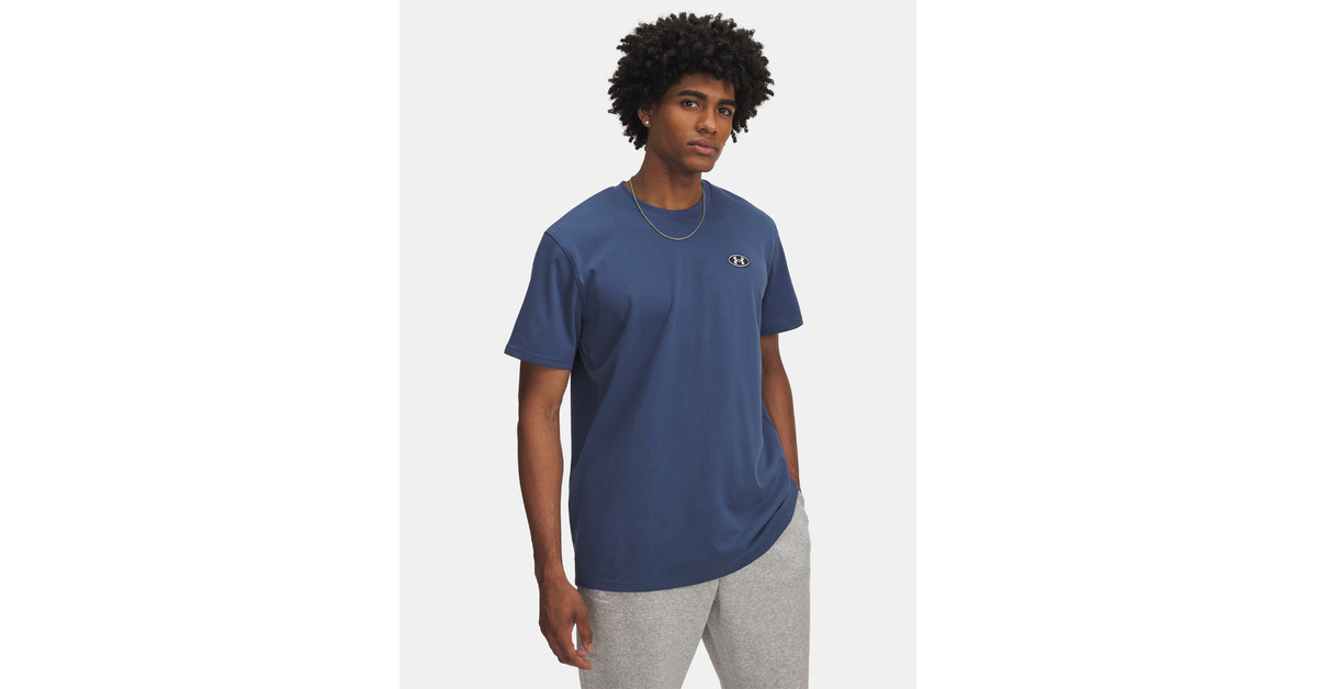 Tricou pentru bărbați Under Armour UA HW LC PATCH SS-ALB